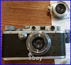 1936 Leica IIIa Camera #217031 1941 3.5cm Elmar 581663 & 1943 5cm Elmar 593600