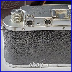 1936 Leica iiia With Hektor F=13.5cm Lens For Parts Or Restore
