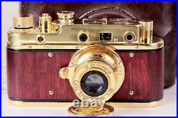 Camera Leica D. R. P. Vintage rangefinder Film Lens Leitz Elmar 50mm Gold