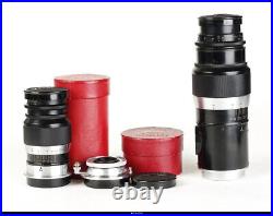 Camera Leica IID Black Chrom Elmar 3,5cm 5cm 9cm 13,5cm Set