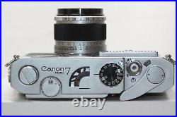 Canon Model 7 Leica Screw Mount Rangefinder Camera Body 50mm F1.8 Lens Japan