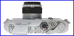 Canon P Camera rangefinder with Leica screw mount 1.8/50mm lens cased