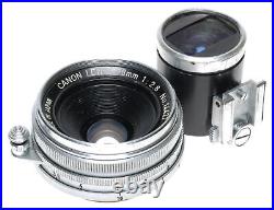 Canon Rangefinder RF Camera Lens 2.8/28mm Leica Screw Mount withViewing Lens