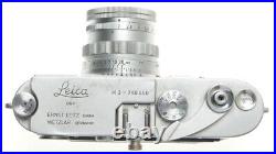 DS LEICA M3 FILM 35mm CAMERA WITH SERVICED SUMMICRON 12/50mm RIGID CHROME LENS