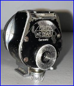 E. Leitz Wetzlar Black Universal View Finder Fit Leica Rangefinder Vintage Camera