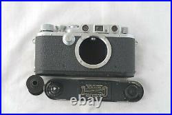 EXC Leica IIIB SM Camera #289535 with 50mm F/2.0 Summar Lens Leather Case 3B