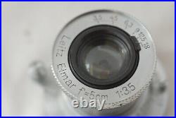 EXC+ Leica IIIC SM #360351 WWII Y1940 Camera with 50mm F/3.5 Elmar Lens withCase