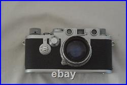 EXC+ Leica IIIF RDST Camera with50mm f/2 Summitar Lens Leather Case
