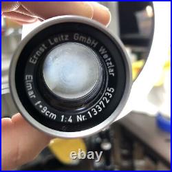 Ernst Leitz Wetzlar Elmar Vintage Camera Lens Screw Mount f=9cm 14 Untested
