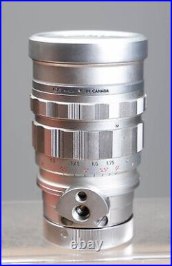 Exc++ Leitz Leica Canada 90mm F2 Summicron M Silver 1960 Version 1 Vintage Glass