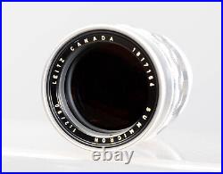 Exc++ Leitz Leica Canada 90mm F2 Summicron M Silver 1960 Version 1 Vintage Glass