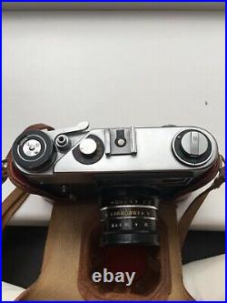 FED 5B SOVIET CAMERA Vintage 1977 year with flash Leica Copy Olympic