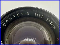 FED NKVD-USSR WWII type 1d Vintage 1939-1941 Russian RF Camera with Lens Jupiter-3