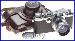 IIIC Leica Rangefinder camera Clean Summitar f=5cm 12 coated lens case cap 2/50