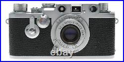 IIIf Self Timer Leica RF 35mm film camera Red Scale Elmar 13.4 f=5cm cased