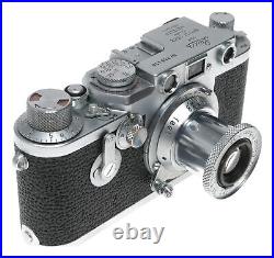 IIIf Self Timer Leica RF 35mm film camera Red Scale Elmar 13.4 f=5cm cased