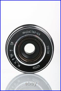 INDUSTAR 69 28mm f/2.8 Vintage LEICA M Mount m39 Pancake Macro Lens Canon Sony