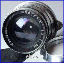 JUPITER-8 Lens 50 mm f2 M39 for Leica LM Rangefinger Vintage Soviet Photo Ooptic