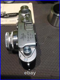 LEICA DRP CAMERA Ernst Leitz Wetzlar 50mm LENS, Nippon Kogaku Lens, Leather Case