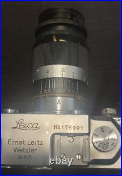 LEICA DRP Ernst Leitz Wetzlar #178991 w Leitz Wetzlar Elmar f=9cm/90mm 14 lens