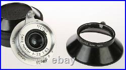 LEICA HEKTOR 2.8cm 28mm f6.3 Post War C Lens f22+New York SOOHN Hood+TUVOO+More