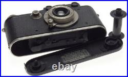 LEICA I Black paint camera Nickel Leitz Elmar 13.5 f=50mm case filter set clean