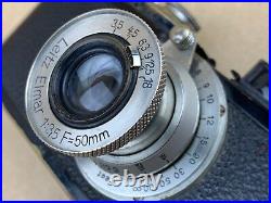 LEICA I Standard Black Vintage 1931 camera with 50mm F/3.5 Elmar #66203 Rare
