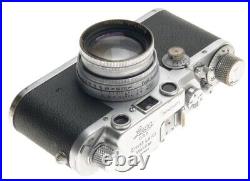 LEICA IIIC 35mm USED FILM CAMERA RANGEFINDER 2/50mm SUMMITAR 12 f=5cm LENS CASE