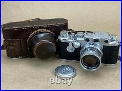 LEICA IIIF Red Dial Self Timer Vintage 1954 Camera #726720 with 5cm f/2 Summicron