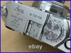 LEICA IIIF Red Dial Self Timer Vintage 1954 Camera #726720 with 5cm f/2 Summicron