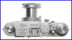 LEICA IIIg 3G CAMERA LEITZ SILVER CHROME PRIME ELMAR 12.8/50mm CASE CAP MANUAL