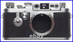 LEICA IIIg chrome 35mm rangefinder camera with 2.8/5cm Elmar 2.8 f=50mm lens kit