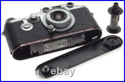 LEICA Just Serviced IIIF self timer red scale 35mm film camera Elmar 13.5/50mm