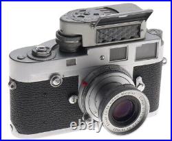 LEICA M2 CHROME RANGEFINDER 35mm FILM CAMERA ELMAR 2.8 f=5cm COLLAPSIBLE LENS