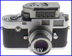 LEICA M2 CHROME RANGEFINDER 35mm FILM CAMERA ELMAR 2.8 f=5cm COLLAPSIBLE LENS