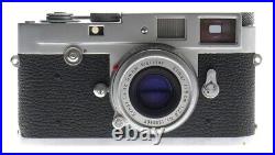 LEICA M2 CHROME RANGEFINDER 35mm FILM CAMERA ELMAR 2.8 f=5cm COLLAPSIBLE LENS