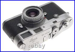 LEICA M2 CHROME RANGEFINDER 35mm FILM CAMERA ELMAR 2.8 f=5cm COLLAPSIBLE LENS