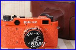 LEICA Rare WWII Vintage 35mm Art Camera Orange Color Exclusive FED Based