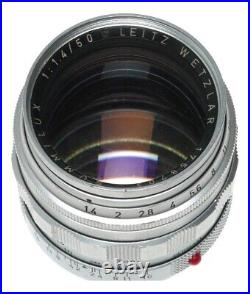 LEICA Summilux 1.4/50mm chrome silver satin M mount coated vintage lens f=50mm