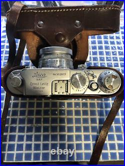LEICA Vintage Camera DRP Leitz Wetzlar Made In Germany Cases Meters Filters LOT+