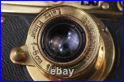 LEICA Vintage Camera Kriegsmarine +Leitz Elmar (3.5/50) Black Zorki Copy