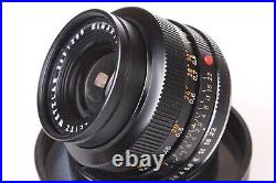 LEITZ Leica WETZLAR ELMARIT R 35mm Lens f2.8 withCase, Cap, Hood, Filter 3 Cam