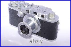 LEOTAX D IV vintage Leica Copy camera. Tokyo Opt. Co. 5cm/3.5 lens. Hood. Cap