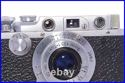 LEOTAX D IV vintage Leica Copy camera. Tokyo Opt. Co. 5cm/3.5 lens. Hood. Cap