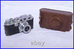 LEOTAX D IV vintage Leica Copy camera. Tokyo Simlar 5cm/3.5 lens. Case. CLA'D