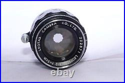 LEOTAX T 2L Elite vintage Leica Copy camera. Leonon 5cm/2 lens. Box. Case. Cap