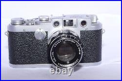 LEOTAX T 2L Elite vintage Leica Copy camera. Leonon 5cm/2 lens. Box. Case. Cap