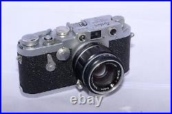 LEOTAX T V2 vintage Leica Copy camera. Topcor-S 5cm/2 lens. Circa 1960. AS-IS