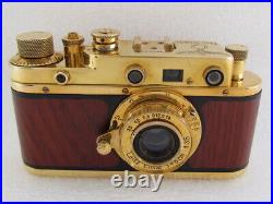 Leica-2(D) Das Reich WWII Vintage Russian Gold Camera + Lens Elmar F3.5/5cm EXC