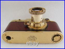 Leica-2(D) Das Reich WWII Vintage Russian Gold Camera + Lens Elmar F3.5/5cm EXC